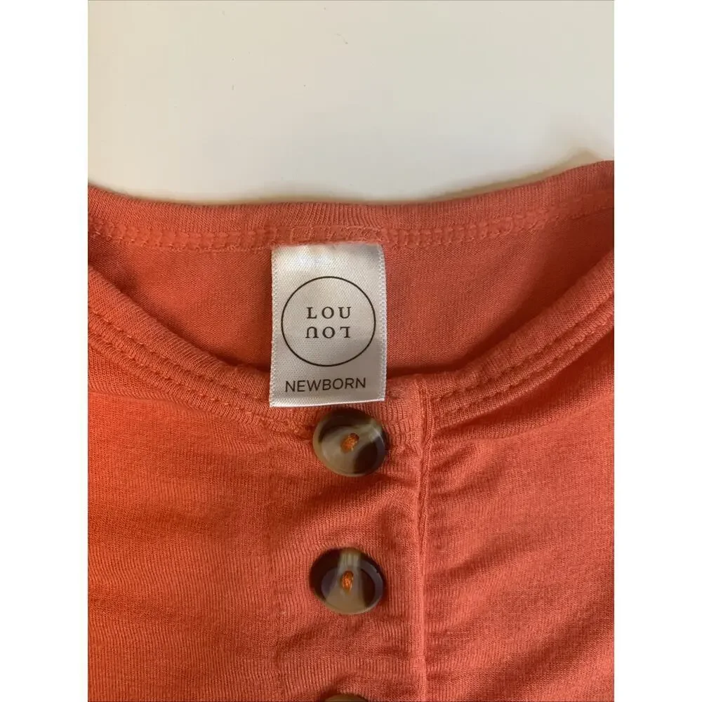 Lou Lou & Company Bamboo Baby Lounge Set 2PC Rust Newborn Long Sleeve